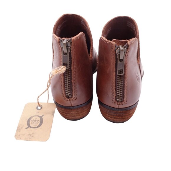 NWT Born Kerri Bootie Sz 6.5 Rust Tobacco Distressed Leather Handcrafted Pull On - Picture 7 of 14